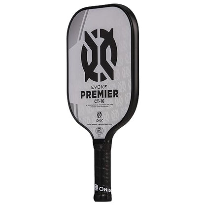 Onix Evoke Premier Professional Tournament Pickleball Paddle Composite Face Impact Paddle Shape - color: White, size: Medium, style: 16mm