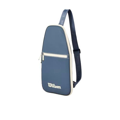 WILSON Pickleball Soft Cover Bag - Holds 1 Pickleball Paddle, Blue/Cream
