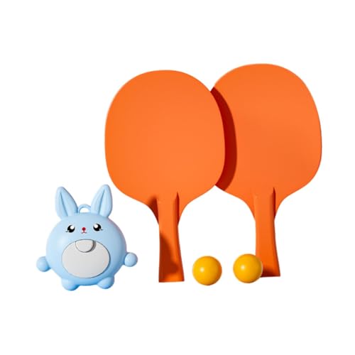 Vaveren 2 Pieces Table Tennis Trainer Set Ping Pong Racket Balls Portable Hanging Training Device PP Material for Hand Eye Coordination Workout Suitable for - color: Blue