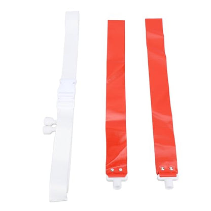 Flag Football Belts, 2 Flags per Belt with Adjustable Buckle Design for Kids Adults, Football Training Accessories for Outdoor Sports Games (Red)
