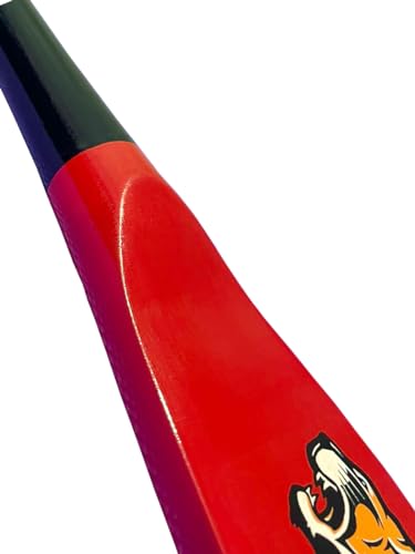 31" High-Grade Pro Maple Flat Half Paddle Training Baseball & Softball Bat in 31"/20 oz/Flat Barrel:2.75" for Professional Players in Black Handle & Red Barrel by Player Sports Goods LLC