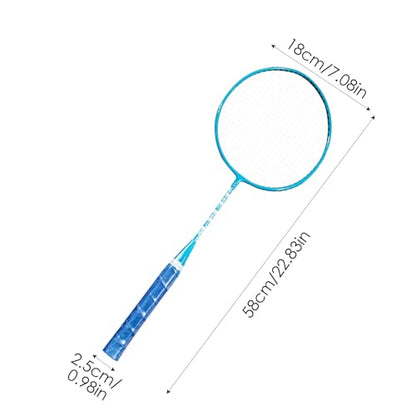 Sports Badminton Racket,1 Pair Professional Lightweight Playing Racquet - Outdoor Recreation Accessories, with Carrying Bag and 3 Badminton Shuttlecocks - color: Blue Gives Away 3 Balls + Ball Bag
