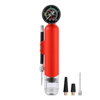 Portable Air Pump, Waterproof Handheld Air Pump with Pressure Gauge for Basketballs Soccer Balls and More
