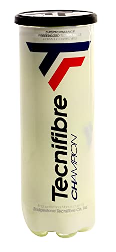 Tecnifibre Champion Tennis Ball (3-Ball) Can - Featuring Enduro Code Technology for Enhanced Durability and consistent Feel.
