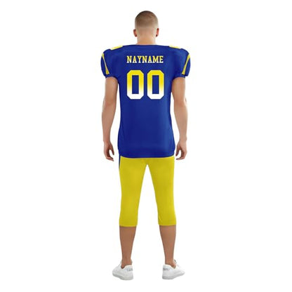 Youth Football Practice Jersey, Custom Blank Kids Practice Football Uniform Sportswear for Boys Training Games - color: College Navy Action Green White