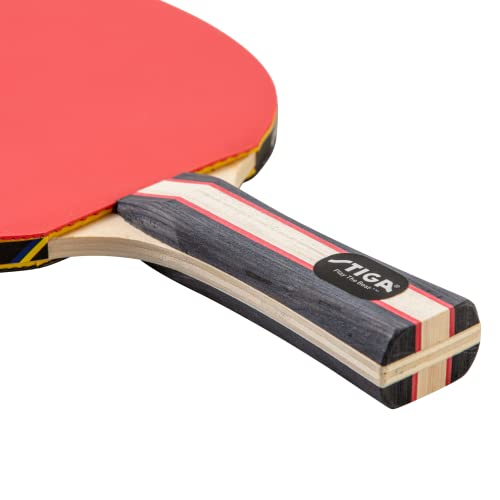 STIGA Performance 2 or 4 Player Table Tennis Set – USATT Approved Rackets and 3-Star Balls – 5-Ply Blade & Flared Handle – Perfect for Skill Development - style: 2 Player Set