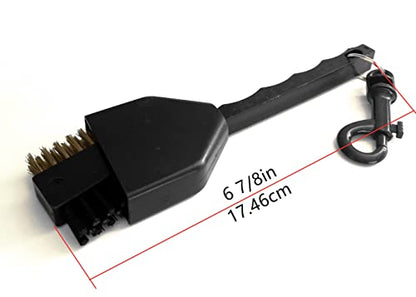 A99 Golf Dual-Sided Golf Club Brush Groove Cleaner – Retractable Cover with Clip, Golf Cleaning Tool for Irons & Woods