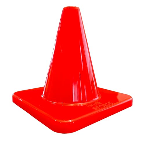 LVL10 Pro Training Cones - 6" Soccer Training Cones for Sports - for Basketball, Football, Basketball and Agility Drills - Soccer Field Markers That Won't Crack, Slide or Fly - color: Orange, style: 125 Pack