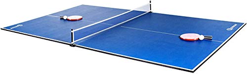 RACK Virgo Table Tennis Conversion Top for Billiard/Pool Table 4 Piece– Indoor Ping Pong Tabletop - color: blue