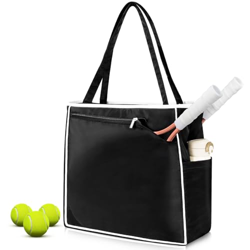 Tennis Tote Bag for Women, Lightweight Waterproof Tennis Racket Bag Holds 2 Rackets, Pickleball Bag, Large Sports Tote
