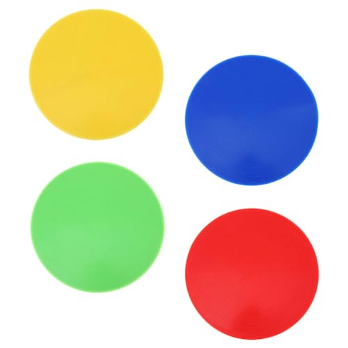 POPETPOP 4pcs Colored Markers for Classroom Floor Dots for Soccer and Tennis Easy to Clean Non- Circle Markers for Boys and Girls Activities and Sports Games