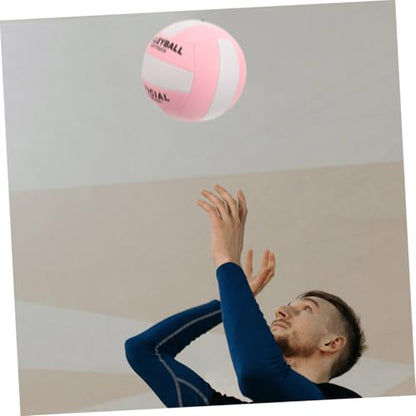 SUPVOX Official Soft Volleyball PU Practice Ball for Indoor Sports Training Thick Material with Eye Catching Colors Standard Middle School Competition Inflatable Volleyball