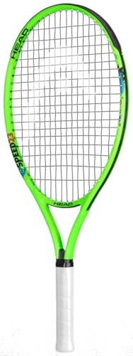 Head Speed 23 Inch Junior Tennis Racquet Bundled with Balls and Overgrips in Your Choice of Color – Optional Tennis Bag