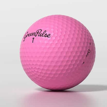 GREENPULSE Drive+ Distance Golf Balls – 2-Piece, Soft Feel with Low Spin Design for Maximum Distance - color: Pink, size: 48 Pack