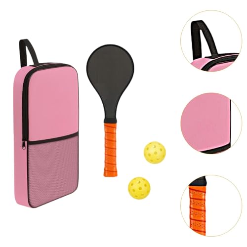 Pickleball Training Paddle with 2 Pickleballs Lightweight Premium Pickleball Racket Pickleball Trainer Practice Paddle, Style C