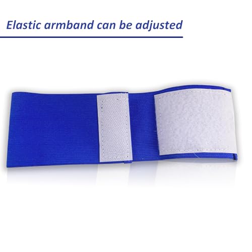 18 Pieces Multiple Colour Football Soccer Captain's Armbands,Elastic Adjustable Armbands Funeral Mourning Band Anti-Drop Armbands for Multipurpose Use,DIY,Sport Team Badges