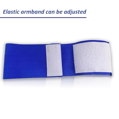 18 Pieces Multiple Colour Football Soccer Captain's Armbands,Elastic Adjustable Armbands Funeral Mourning Band Anti-Drop Armbands for Multipurpose Use,DIY,Sport Team Badges