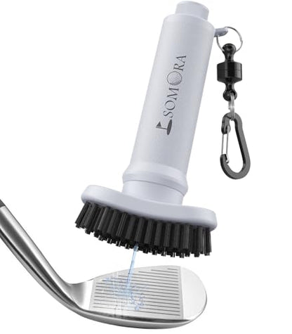 SOMORA Pro Golf Club Cleaner Water Brush - White Elephant Gifts for Adults, Golf Bag Accessories Golf Gifts for Men Dad Father's Day, Magnetic Golf Club Brush Groove Cleaner, Christmas Mens Gifts
