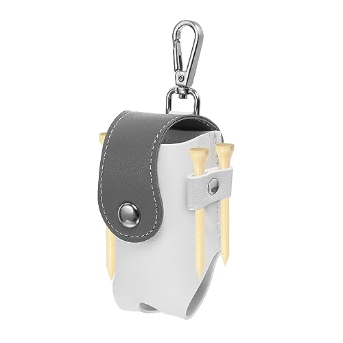 PATIKIL Golf Ball Waist Bag, Golf Ball Carry Pouch with Tee Holder, Buckle, Clip for Women Men Belt Golf Storage - color: Gray