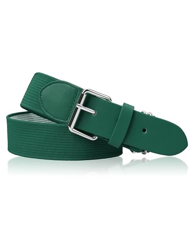 STELLE Baseball/Softball/Fastpitch Belt Girls Sports Elastic Adjustable Boys Uniform Belts Youth and Adult Sizes - color: Evergreen, size: Youth
