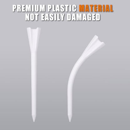 Professional 3-1/4” Golf Tees Reduces Friction & Side Spin - Choose 72 Pack,150 Pack or 200 Pack - color: 200 Pure Pack without Marking System