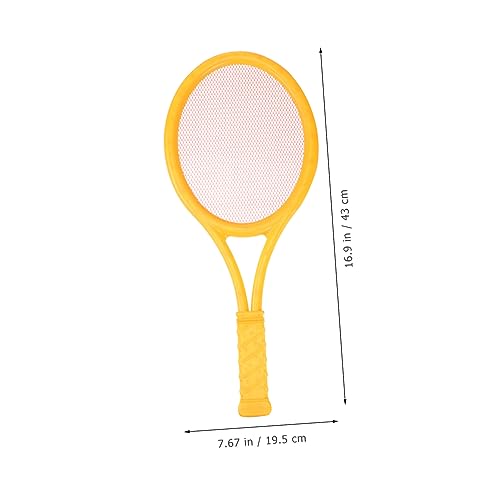 Outanaya 2Pcs Parent Outdoor Sports Racket Set Large Tennis Badminton Rackets for Includes Tennis Balls Badminton Shuttlecocks for Family Fun