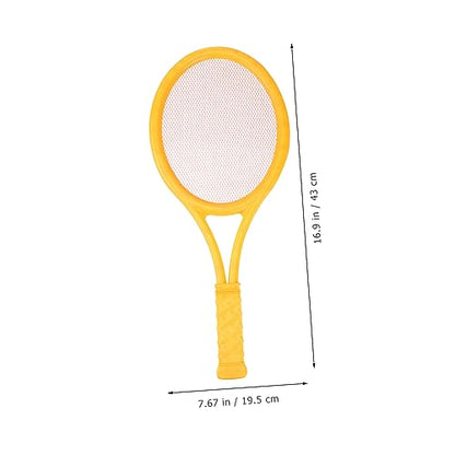Outanaya 2Pcs Parent Outdoor Sports Racket Set Large Tennis Badminton Rackets for Includes Tennis Balls Badminton Shuttlecocks for Family Fun
