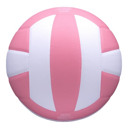Baden | Precision | Official Size + Weight Entry Level Youth Indoor Volleyball | PU Composite, Extra Foam Backing, Reduce Sting - color: Pink