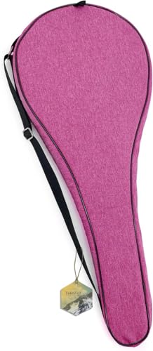 Tennis Bag Lightweight and Padded Tennis Rackets Cover with Adjustable Shoulder Strap - color: pink, size: 27.5"x11.4"