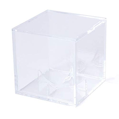ChalkTalkSPORTS Square Acrylic Display Case | Tennis Ball Holder | Single