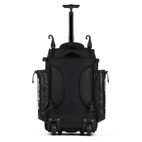 Boombah Catchers Superpack Hybrid Rolling Bat Bag - Multiple Colors - Wheeled & Backpack Version - color: Black
