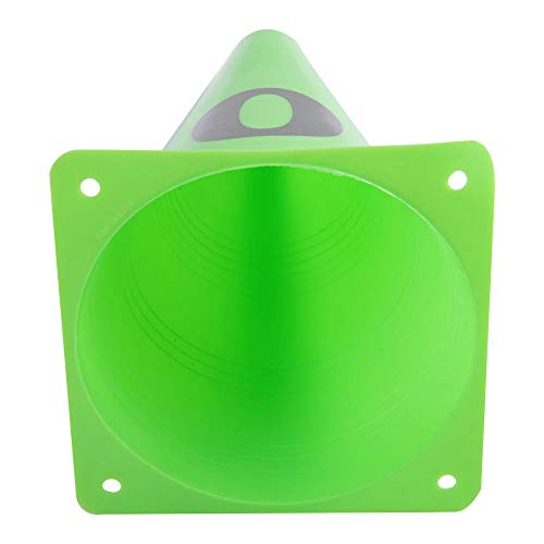 Fydun 10 Pack 23Cm Green Soccer Training Cones Numbered 0 9 Football Markers for Coaching Practice