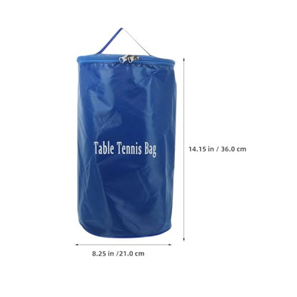 Yardwe 2pcs Portable Pingpong Ball Storage Bag Table Tennis Ball Organizer Oxford Cloth Zipper Carry Pouch Holder Organizer For Training Sports Party Outdoor Baseball Lacrosse
