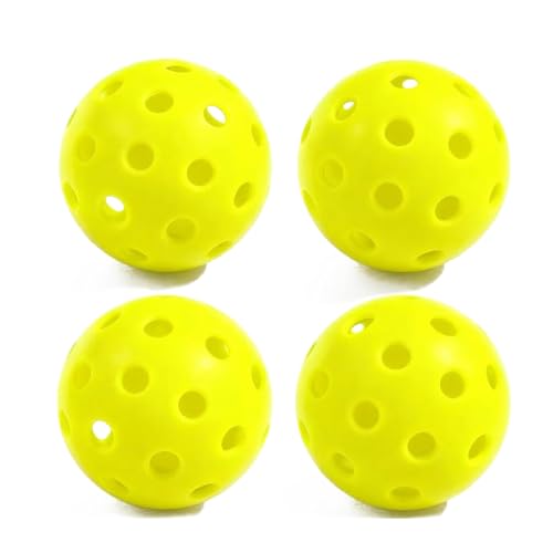 Outdoor Pickleball Balls, 40-Hole 4 Pack Outdoor/Indoor Pickle Balls, Premium High Durability & Consistent Bounce, Pickleball Ball True Stable Flight for Training and Match Play