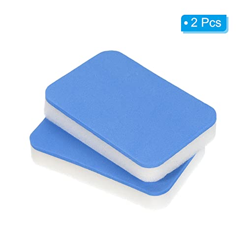 PATIKIL Table Tennis Rubber Cleaner, 2 Pack Ping Pong Cleaning Sponge Paddle Cleaner Racket Care Soft, Blue White
