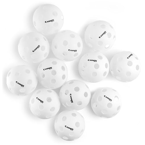 Cannon Sports 12-Inch Plastic Softballs – 12 Pack of Official Size Plastic Practice Softballs – Perfect for Hitting, Pitching, Batting, Recreational Play