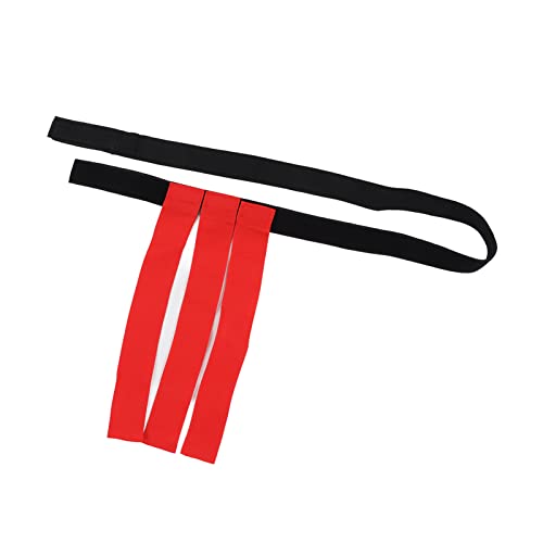 Football Waist Flag Belt Adjustable Polyester Training Belt with Bright Colors for Football Competition Kids Sports Outdoor Games Red