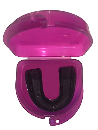 Soccer Mouth Guard case, Mouthguard case, Retainer Case - Soccer Power Ball - color: Purple