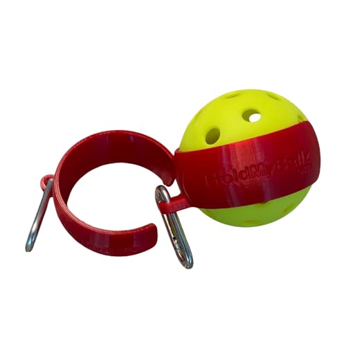 Pickleball Holder | Easily Attach Pickleballs | Ultimate Gift | 2-Pack - color: Red