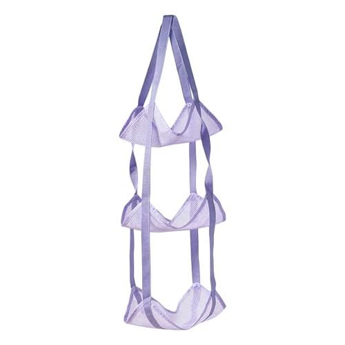 Sports Ball Storage - Over The Door Organizer, 83x33x33cm 3 Tier Bag with Large Capacity, Polyester Hanging Rack for Basketball Soccer Volleyball Football, Space Saving Equipment Holder for Gym - color: Color A