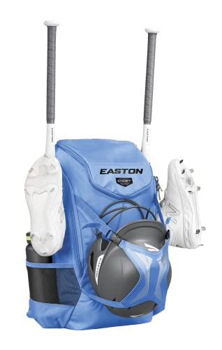 Easton | Ghost NX Backpack Equipment Bag | Adult | Fastpitch Softball | Team Logo Panel | Multiple Colors - color: Carolina Blue