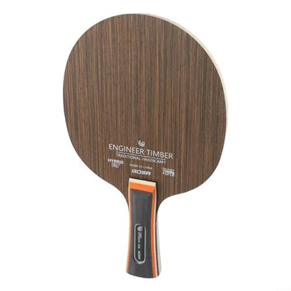 Table Tennis Paddle Blade 5 Ply Ebony Long Handle for PING Pong Racket Bottom Plate Black Yellow