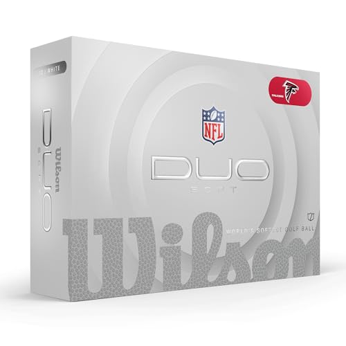 WILSON 2025 Duo Soft NFL Golf Ball - 12 Balls, White, Atlanta Falcons - color: Atlanta Falcons