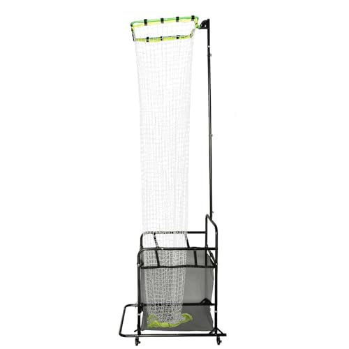 Volleyball Setter Training Equipment, Volleyball Setter Trainer Net Adjustable Angle & Height with Rolling Wheels & Ball Collection Bag for Professional Beginner Serving, Passing, Spiking