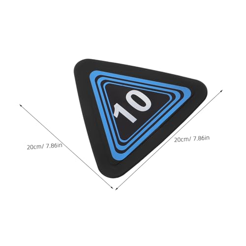 10pcs Non-Slip Sports Dots and Football Training Markers, Flat Triangular Numbered Spot Markers for Soccer and Basketball Agility Drills, Sturdy Floor Cones for Indoor Outdoor