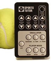 Tennis Tutor Plus Player Ball Machine with Multi-Function Remote. Variable TOPSPIN and Backspin. Patented 'Player Mode' simulates a Real Player. Made in USA by #1 Tennis Machine Company.