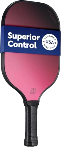 Sport Squad Pickleball Paddles Set of 2 and Single Paddles - Lightweight, Durable & High-Performance Playability - Enhanced Grip & Power - USA Team-Developed Rackets, Sets & Accessories for All Levels - color: Single | Control Paddle | Pink Black Dots