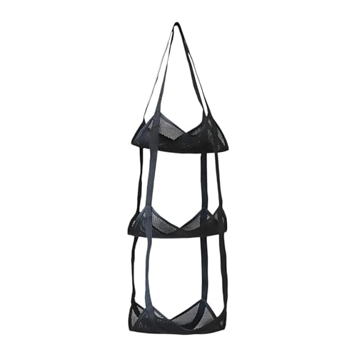 Sports Ball Storage Net Mesh Rack Wall Mounted Organizer for Basketball Soccer Volleyball Football Made of Polyester Mesh Suitable for Home School Gym, 3 Layer