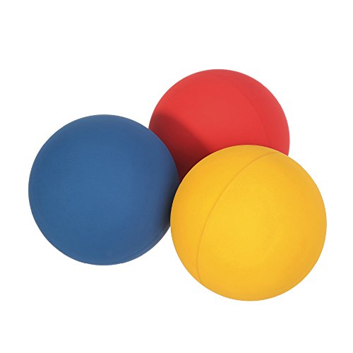 JBM Racquetball Squash 5.5cm / 2.17” Rubber 1 Red 1 Blue 1 Orange Balls in a Net 65-70% Rebound Rate Highly Visible for Racquetball Game Practice Training - size: 5.5cm / 2.17"