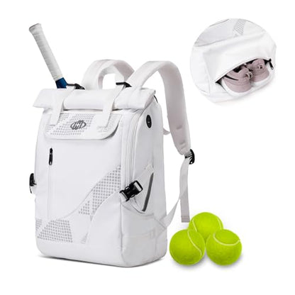 UMGG Tennis Bag Tennis Backpack for Women Men Holds 2 Rackets with Shoe Compartment, Large Pickleball Backpack Hold Tennis Racket, Pickleball Paddles, Badminton Racquet